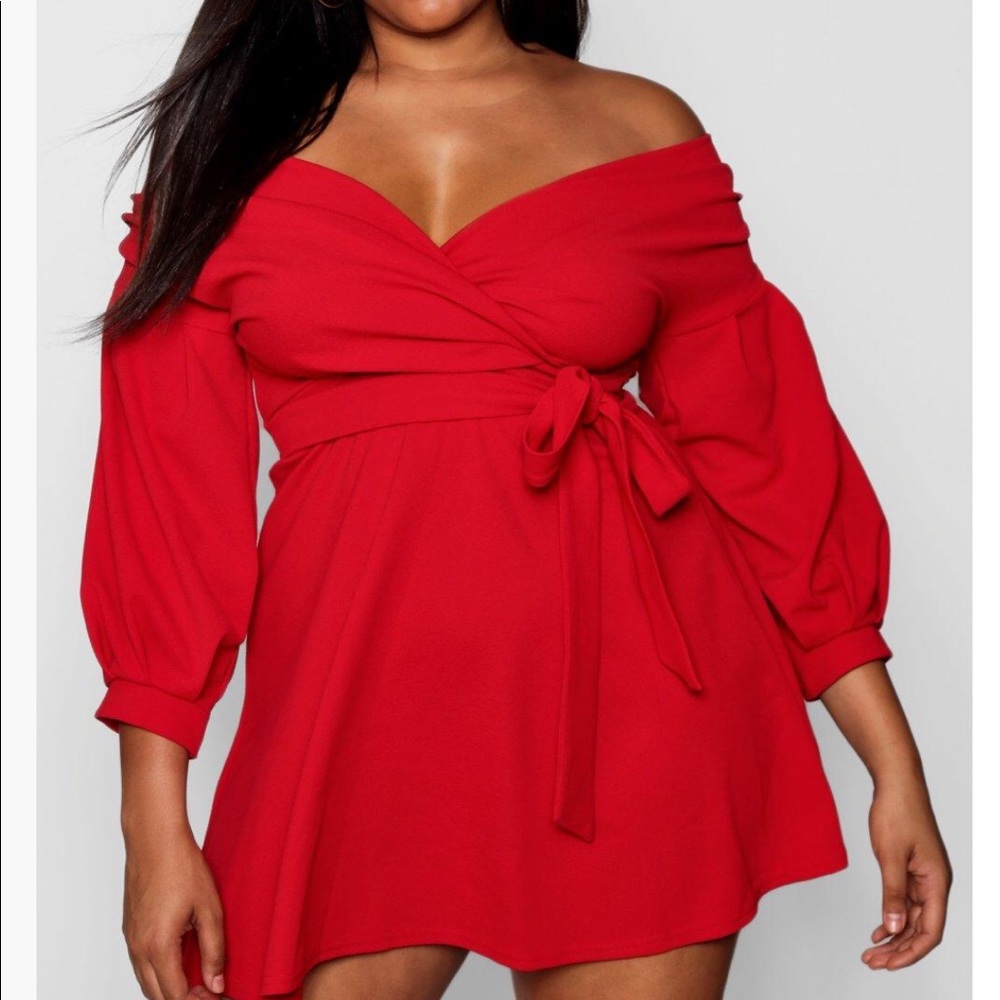 Red Off The Shoulder Dress